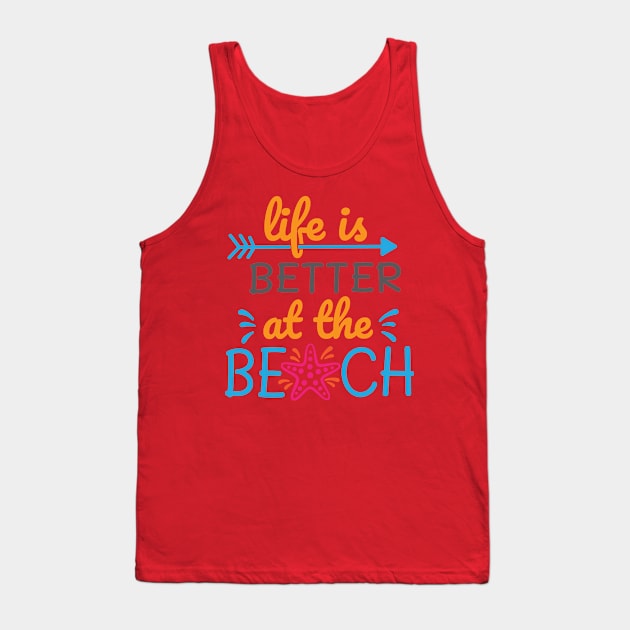 At The Beach! Tank Top by Self-help